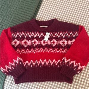 Loft Wool Blend Holiday Winter Fuzzy Sweater Size Small